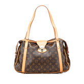 ルイ ヴィトン モノグラム ストレーザPM ハンドバッグ ショルダーバッグ M51186 ブラウン PVC レザー レディース LOUIS VUITTON 【中古】
